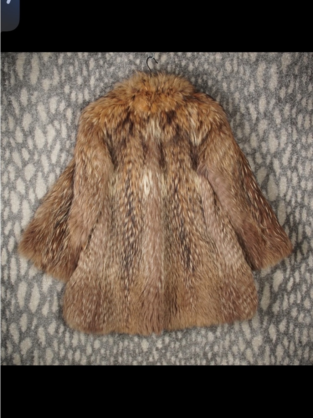Vintage Japanese Raccoon Fur Coat Jacket Womens Size M Brown Striped Tanuki 80s - Picture 4 of 15